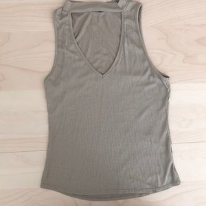 Choker neck tank top